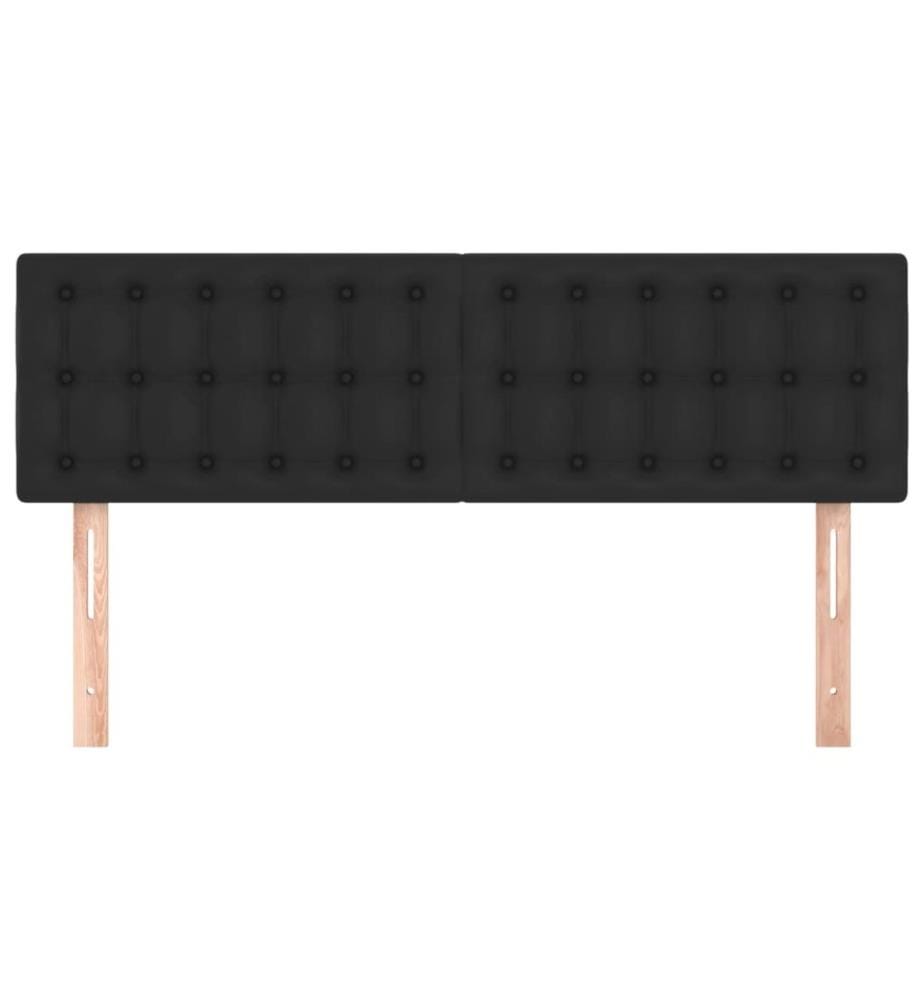 Têtes de lit 2 pcs Noir 72x5x78/88 cm Similicuir
