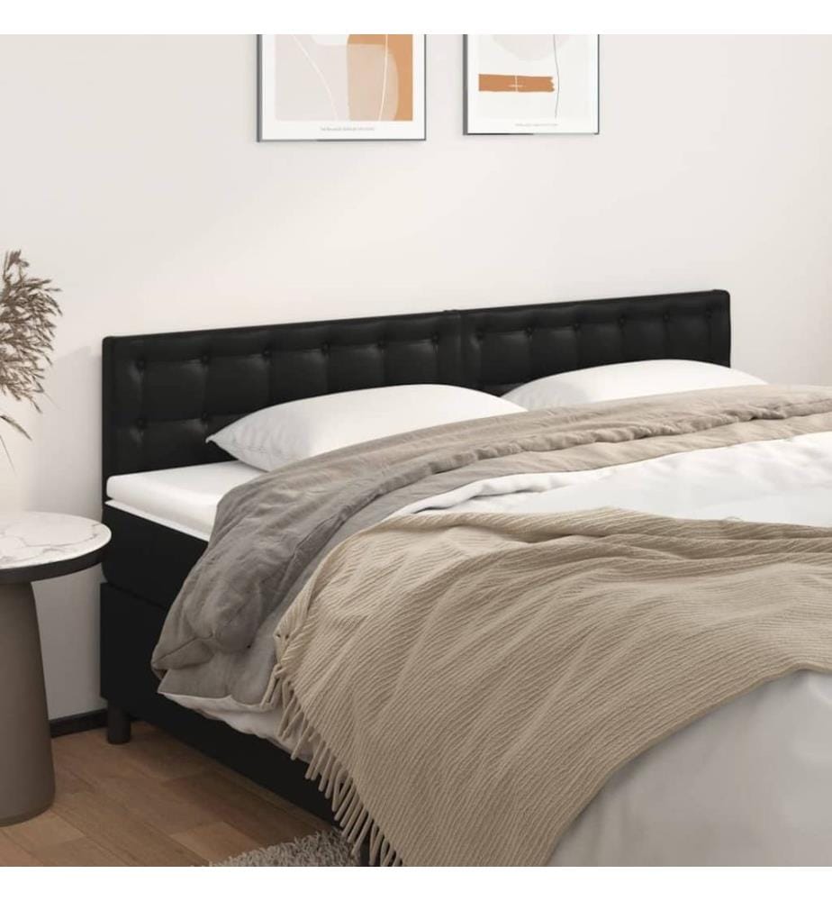 Kopfteile 2 Stk. Schwarz 90x5x78/88 cm Kunstleder