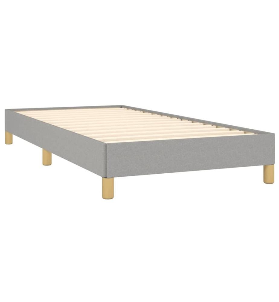 Bettgestell ohne Matratze Hellgrau 90x200 cm Stoff