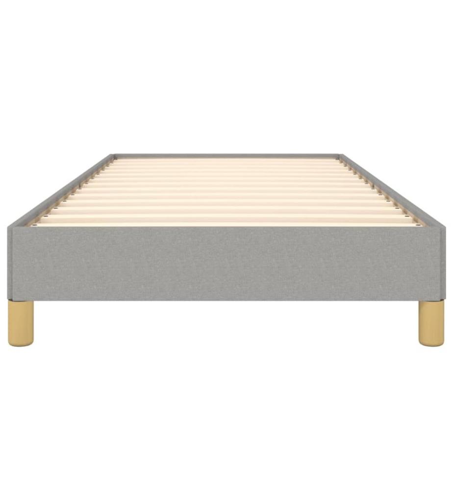 Bettgestell ohne Matratze Hellgrau 90x200 cm Stoff