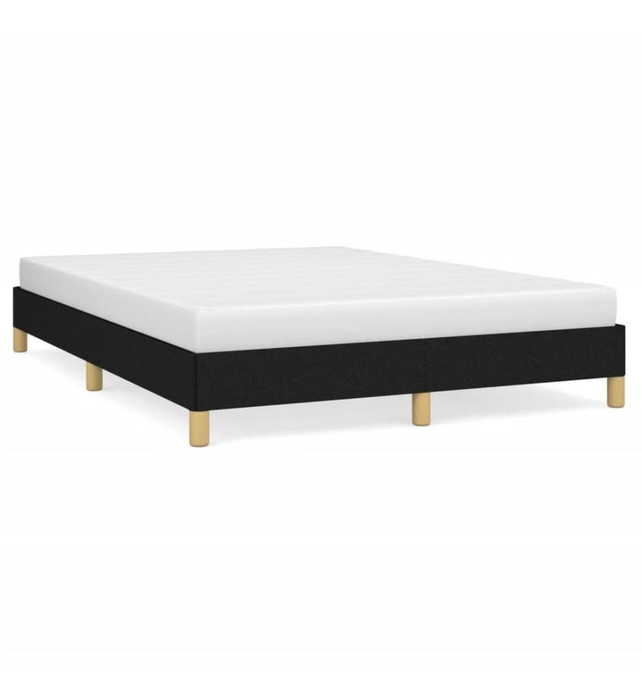 Cadre de lit sans matelas noir 140x200 cm tissu