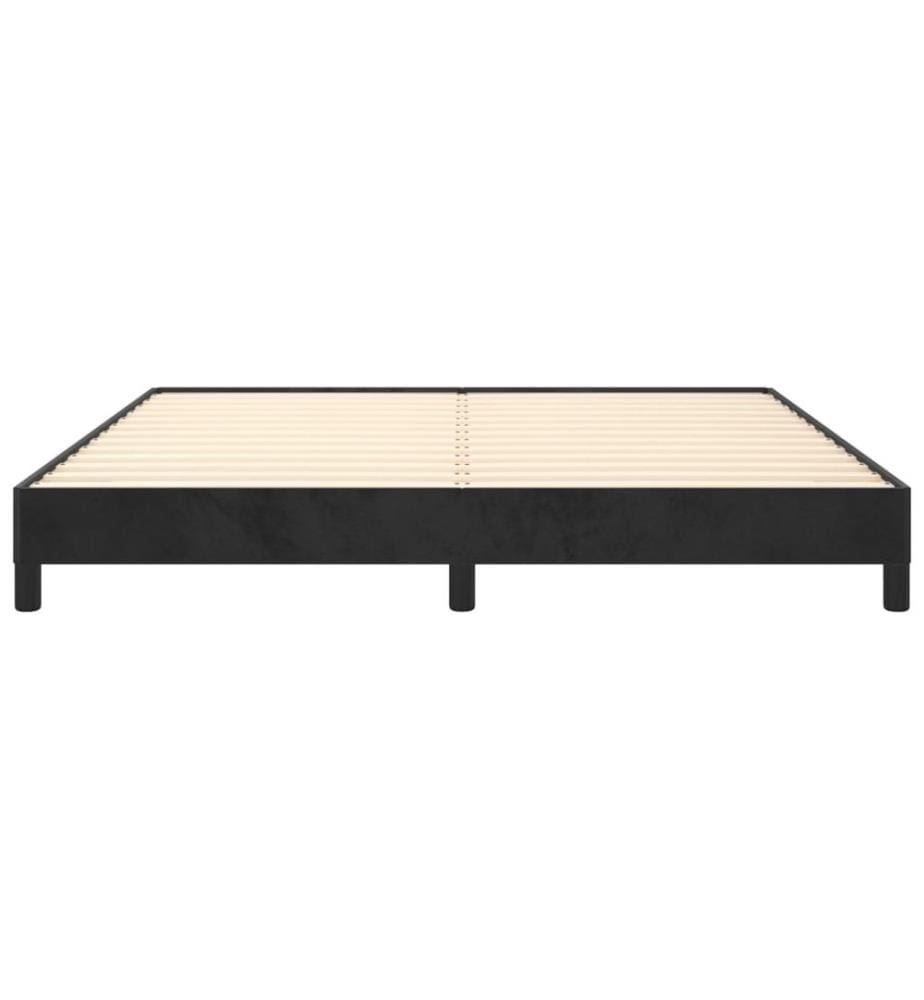 Cadre de lit sans matelas noir 160x200 cm velours