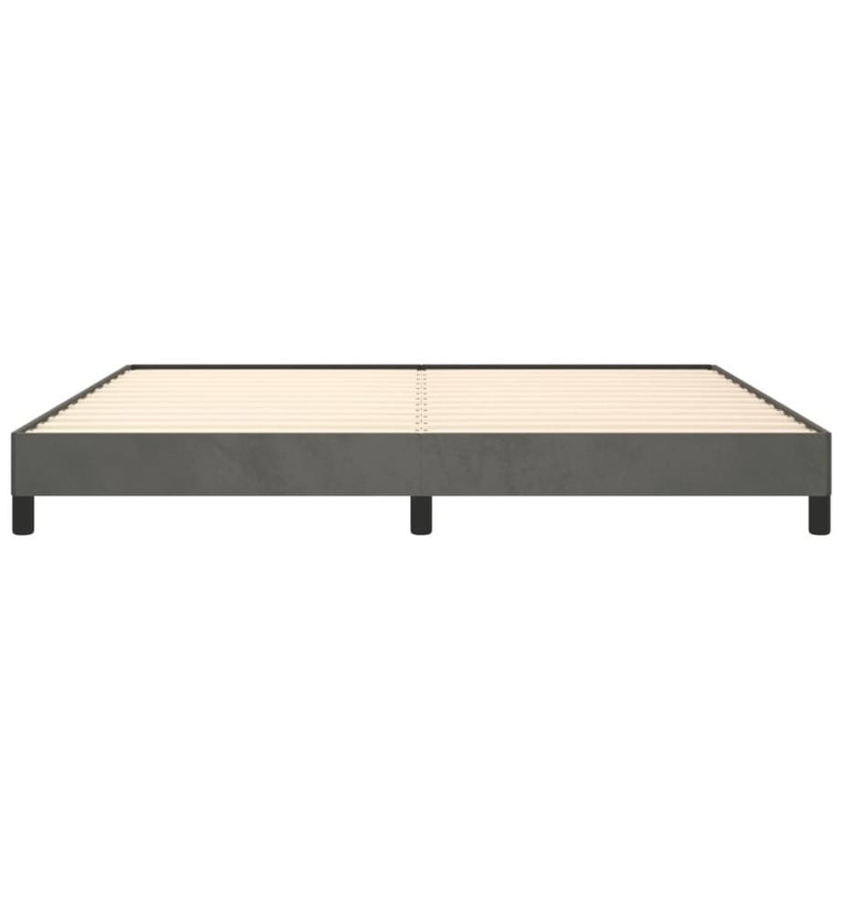 Bettgestell ohne Matratze Dunkelgrau 200x200 cm Samt