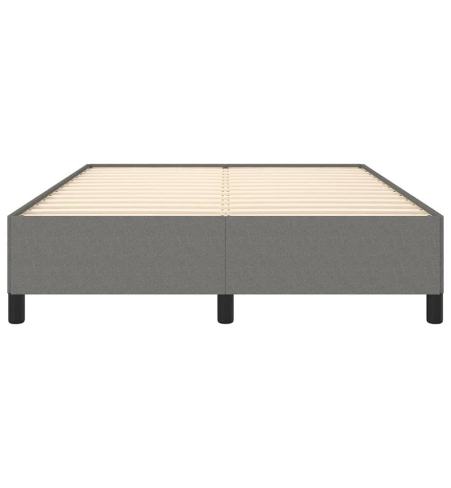 Bettgestell ohne Matratze Dunkelgrau 140x200 cm Stoff