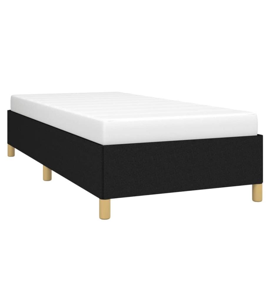 Cadre de lit sans matelas noir 100x200 cm tissu