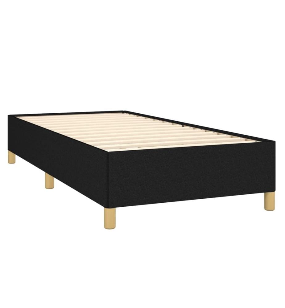 Cadre de lit sans matelas noir 100x200 cm tissu