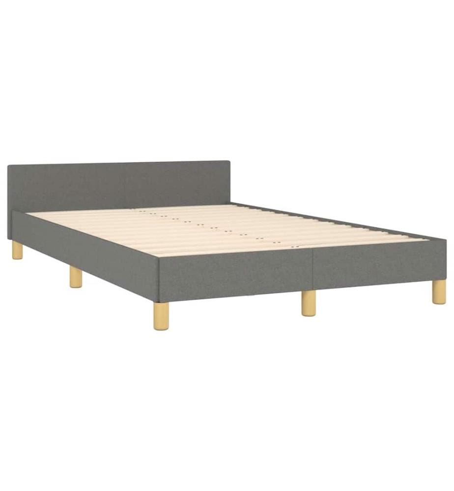 Bettgestell ohne Matratze Dunkelgrau 120x200 cm Stoff