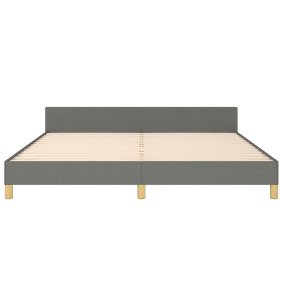 Bettgestell ohne Matratze Dunkelgrau 160x200 cm Stoff