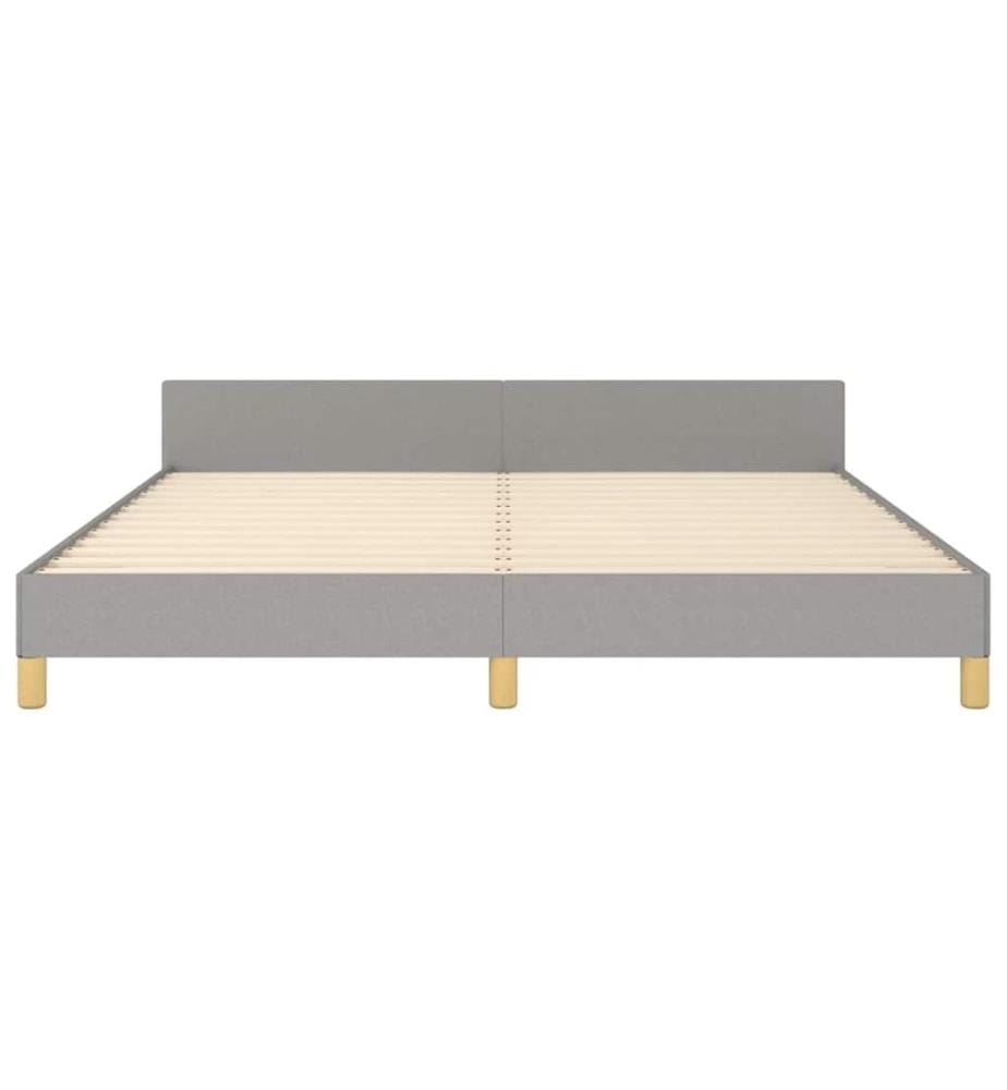 Bettgestell ohne Matratze Hellgrau 180x200 cm Stoff