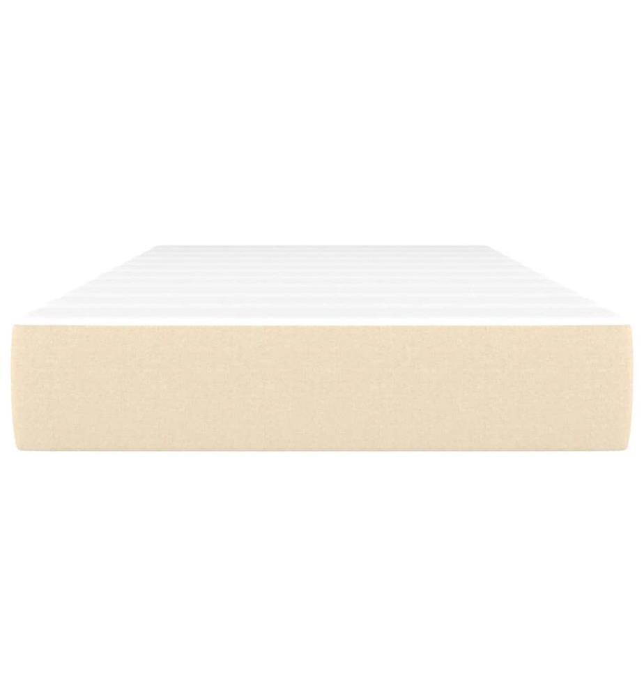 Taschenfederkernmatratze Mittel Creme 100x200x20 cm Stoff