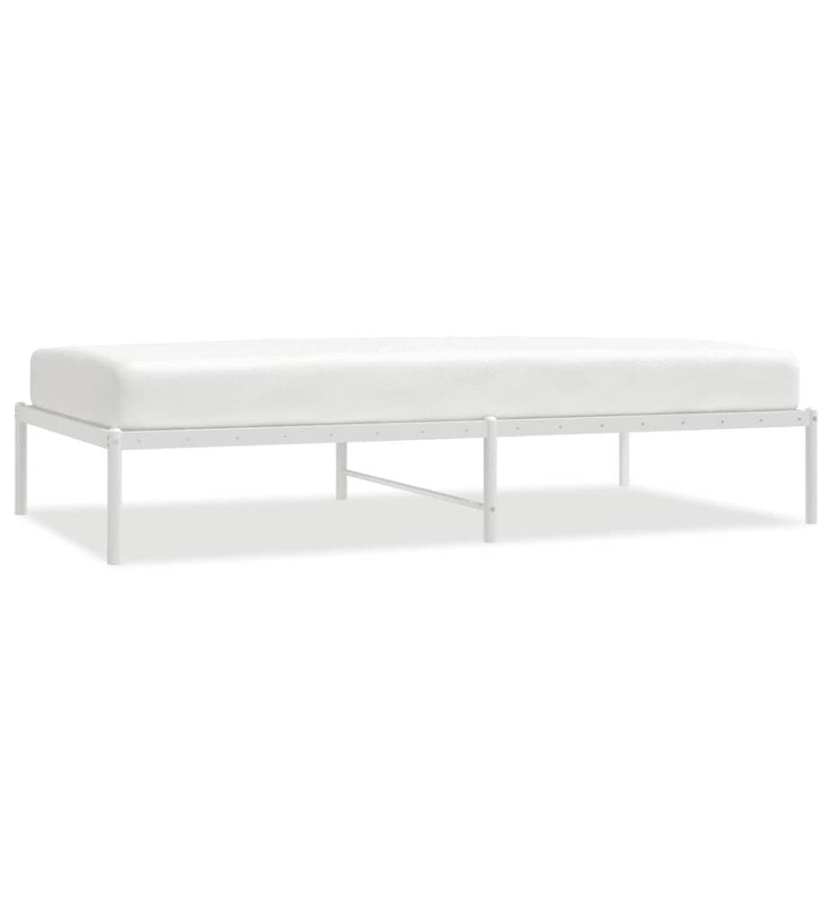 Bettgestell Metall Weiss 100x190 cm