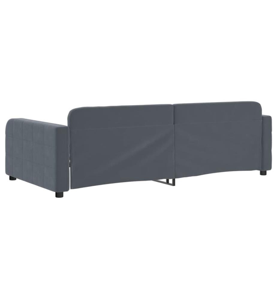 Tagesbett Dunkelgrau 90x200 cm Samt