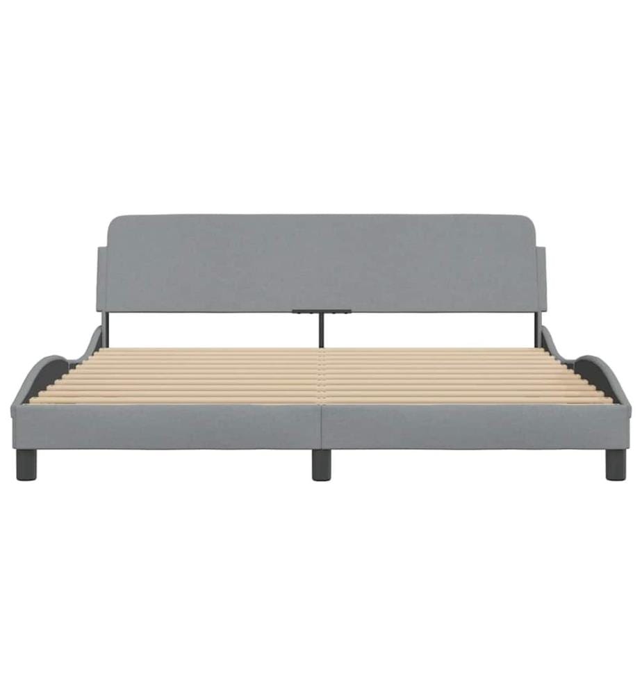 Bettgestell "Dover" Hellgrau 180x200 cm Stoff