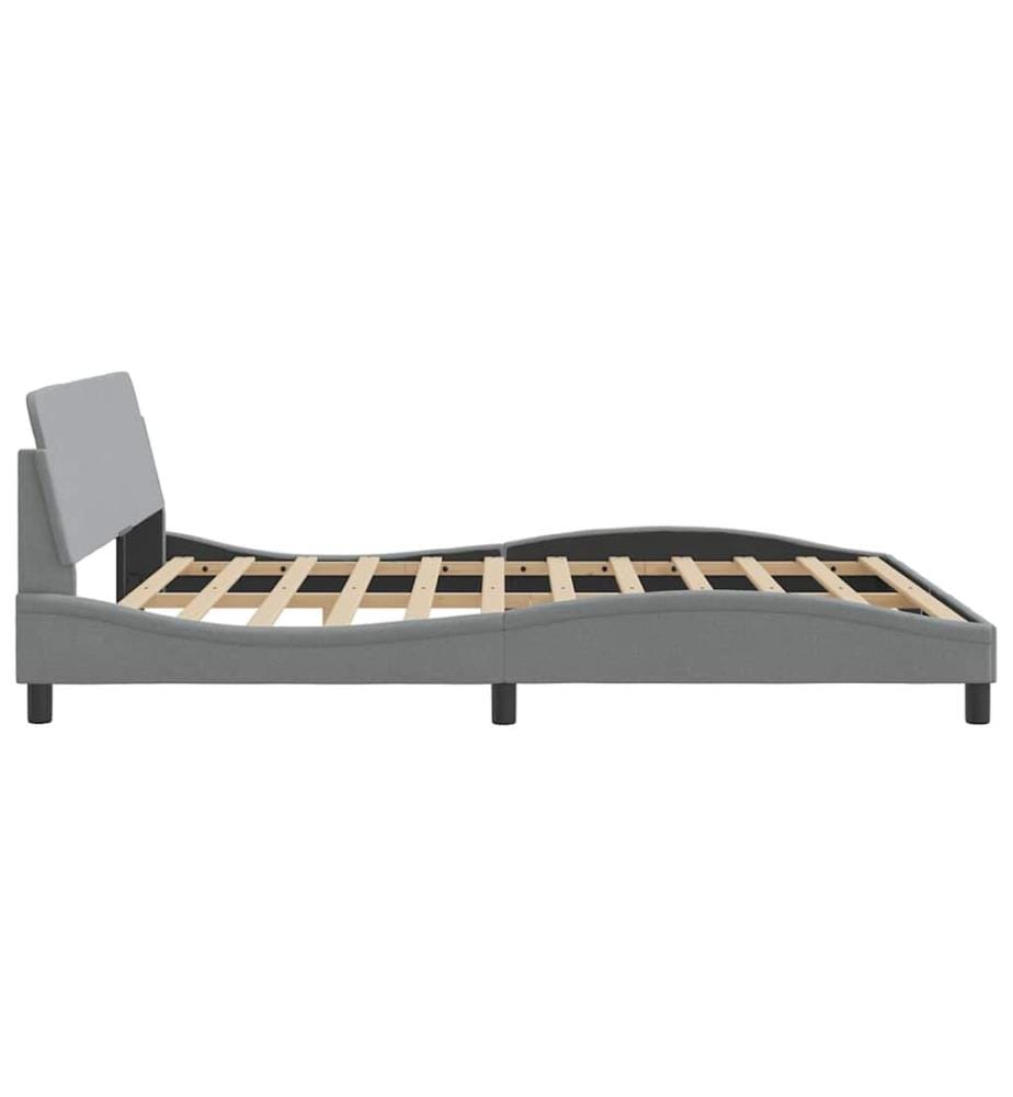 Bettgestell "Dover" Hellgrau 180x200 cm Stoff