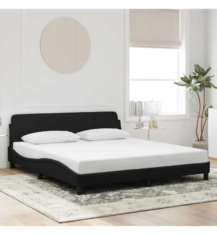 Bettgestell "Dover" Schwarz 180x200 cm Samt
