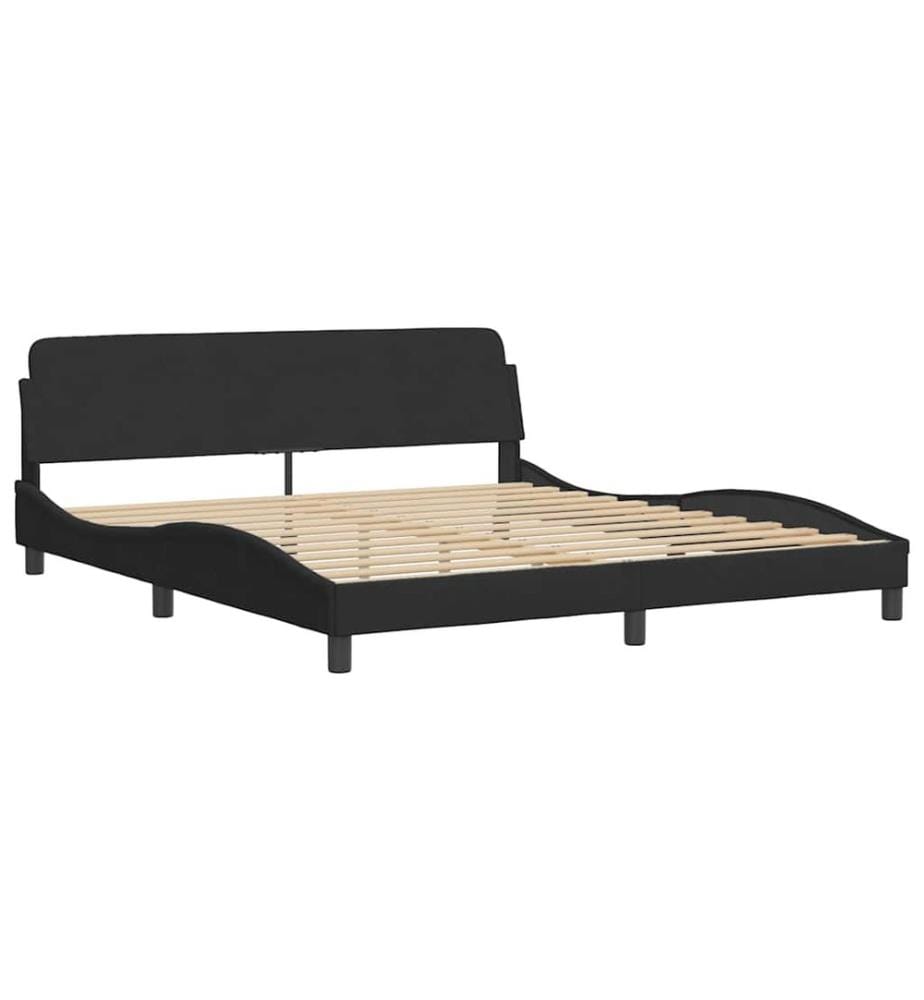 Bettgestell "Dover" Schwarz 180x200 cm Samt