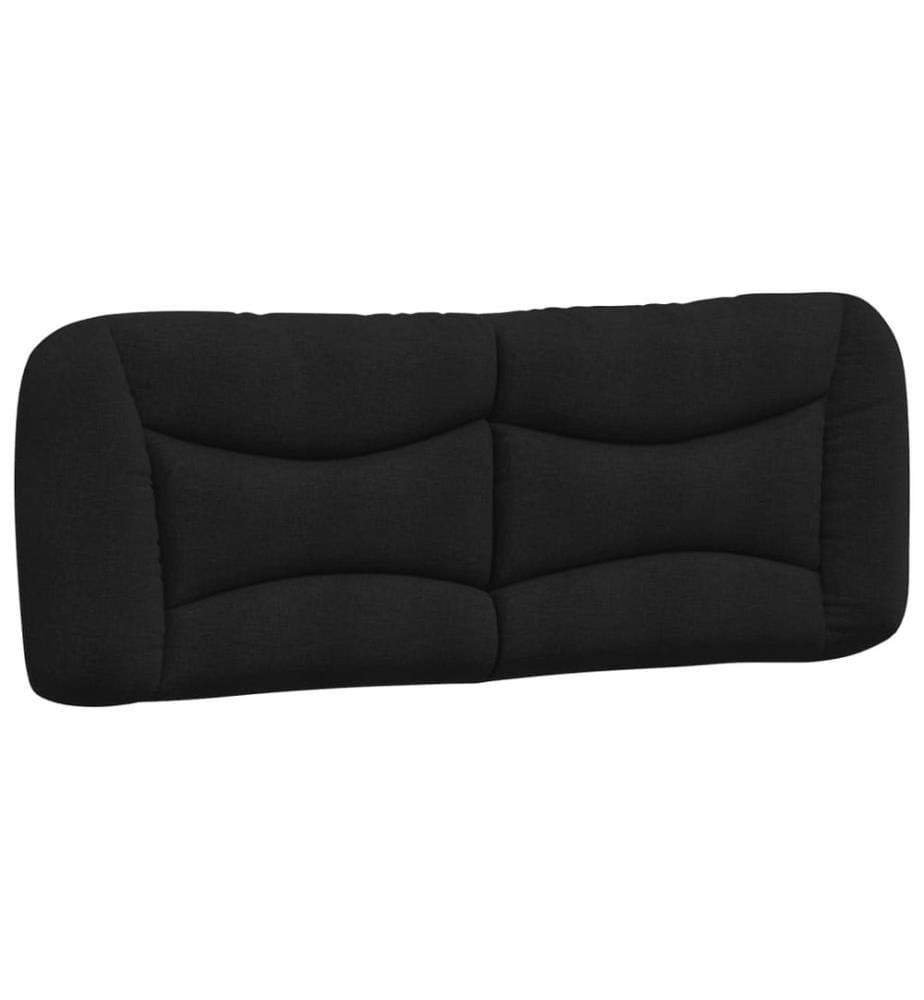 Coussin de tête de lit Hvar noir 140 cm tissu