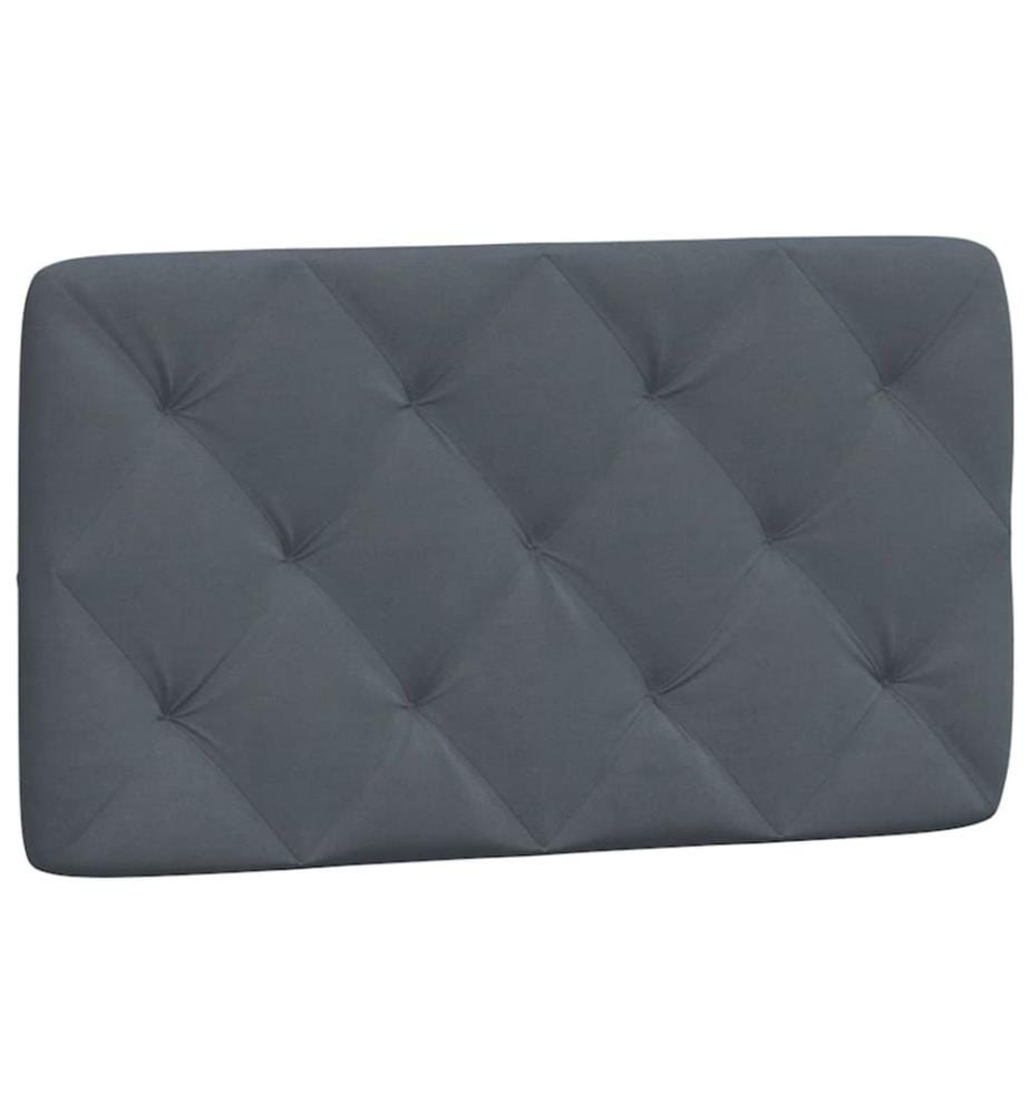Kopfteil-Kissen Dunkelgrau 90 cm Samt