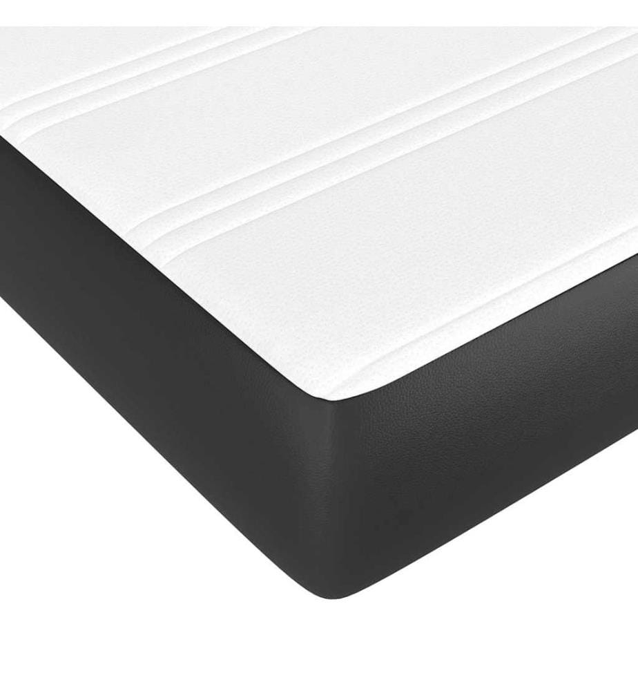 Taschenfederkernmatratze für Kinder Mittel Schwarz 80x160cm Kunstleder