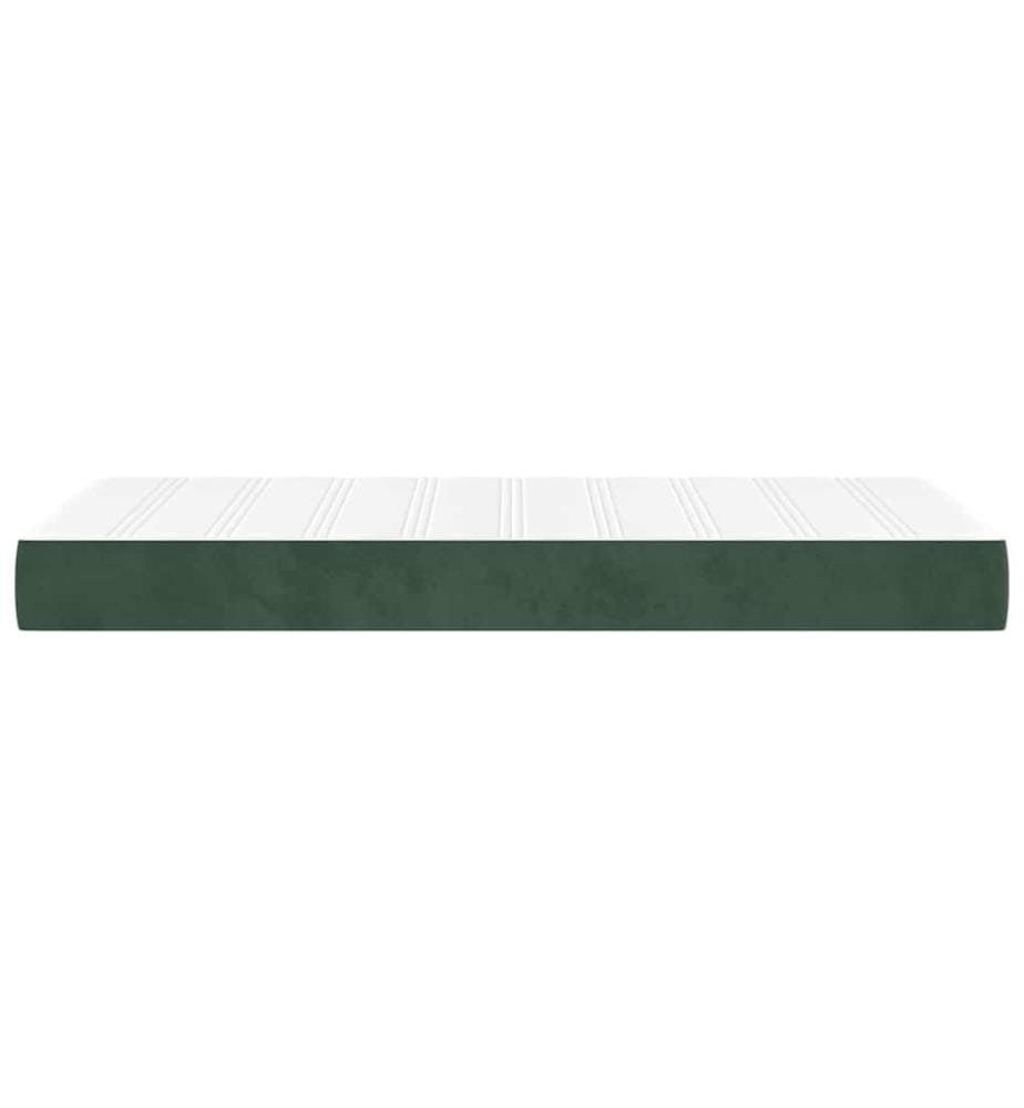 Taschenfederkernmatratze für Kinder Mittel Dunkelgrün 80x160 cm Samt