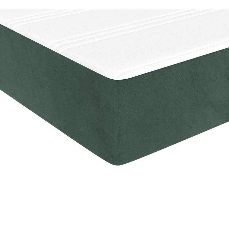 Taschenfederkernmatratze für Kinder Mittel Dunkelgrün 80x160 cm Samt