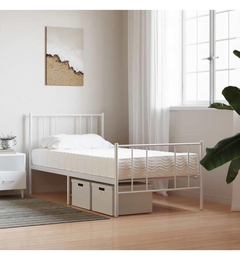 Matelas en mousse blanc 100x210 cm dureté H2 H3