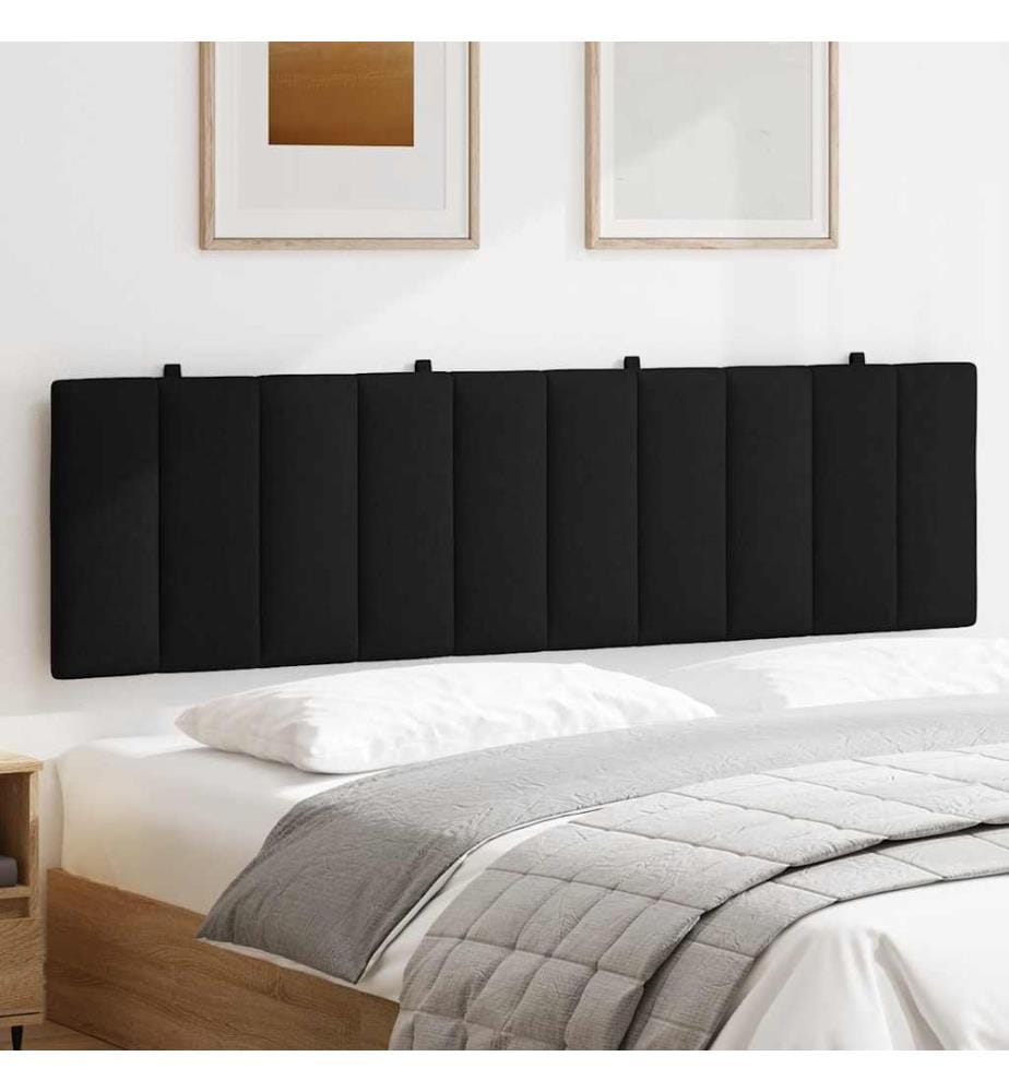 Coussin de tête de lit Hanko noir 180 cm tissu