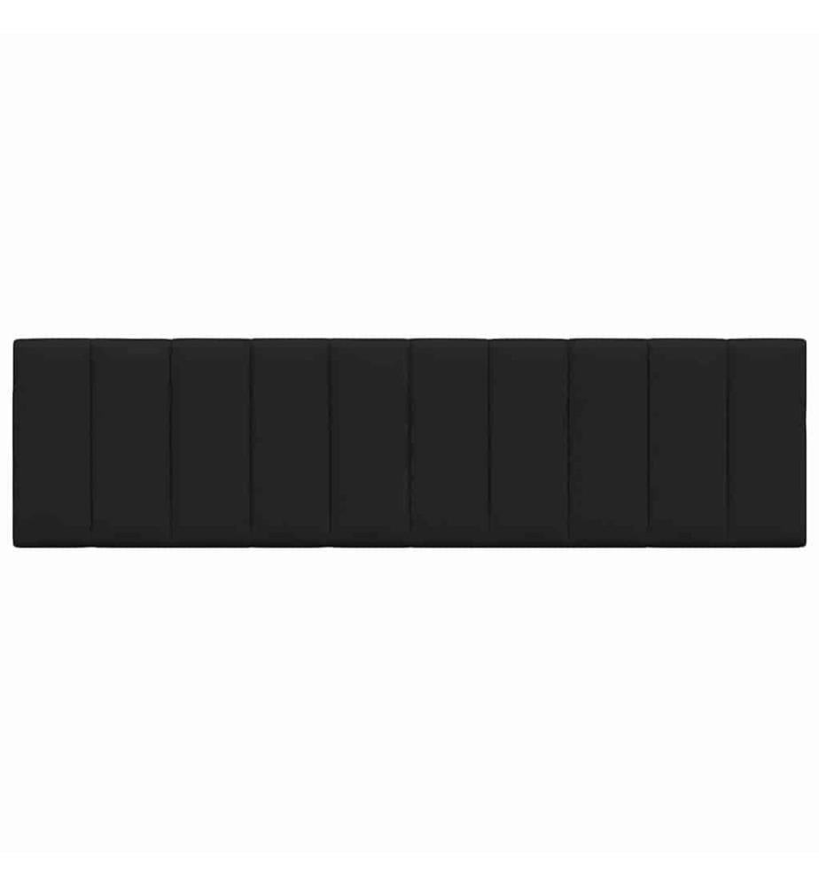 Coussin de tête de lit Hanko noir 180 cm tissu