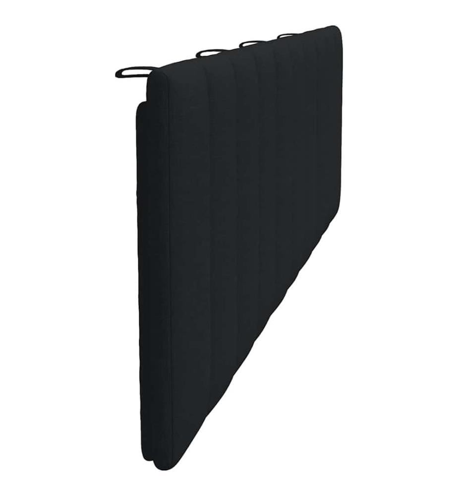 Coussin de tête de lit Hanko noir 180 cm tissu