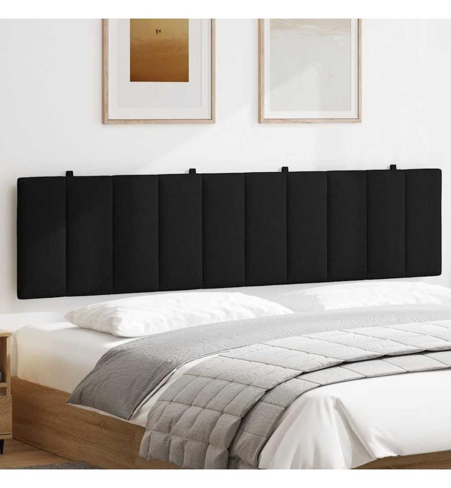 Coussin de tête de lit Hanko noir 200 cm tissu
