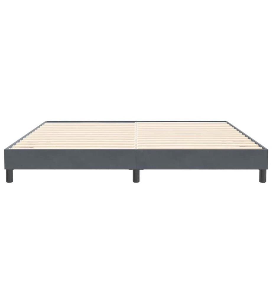 Bettgestell ohne Matratze Dunkelgrau 200x210 cm Samt