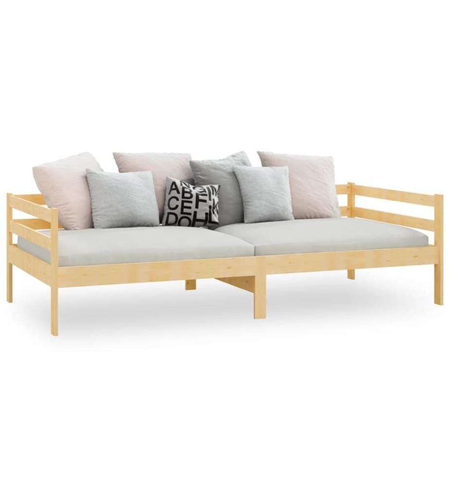 Lit de jour sans matelas bois de pin massif 90x200 cm
