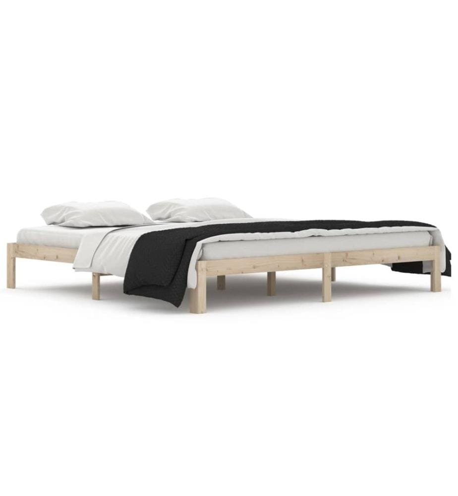 Cadre de lit sans matelas bois massif de pin 200x200 cm