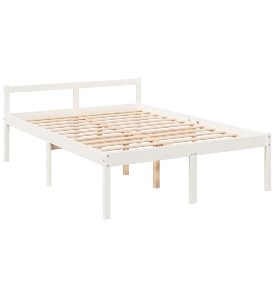 Lit pour personne âgée sans matelas 140x200 cm bois pin massif
