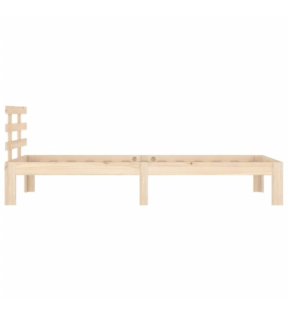 Cadre de lit sans matelas bois massif 90x200 cm