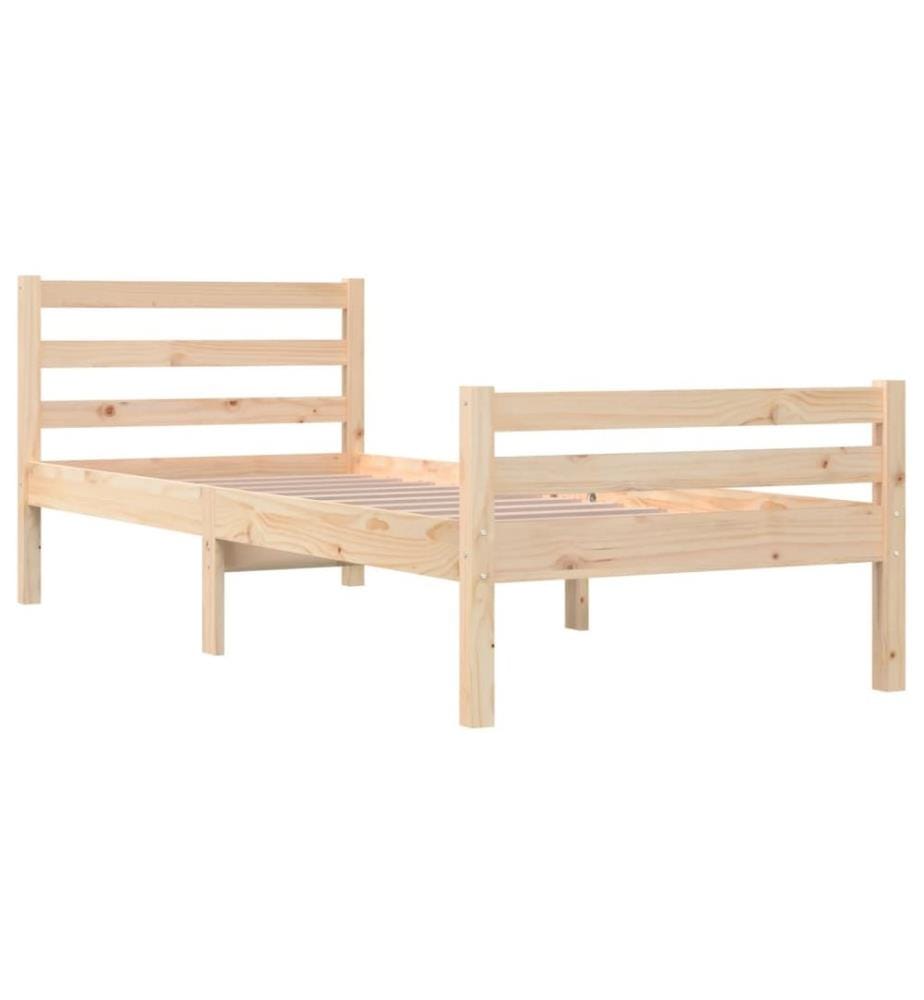 Cadre de lit sans matelas bois massif 100x200 cm