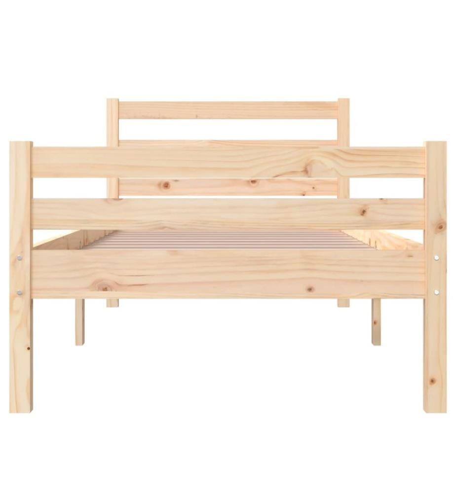 Cadre de lit sans matelas bois massif 100x200 cm