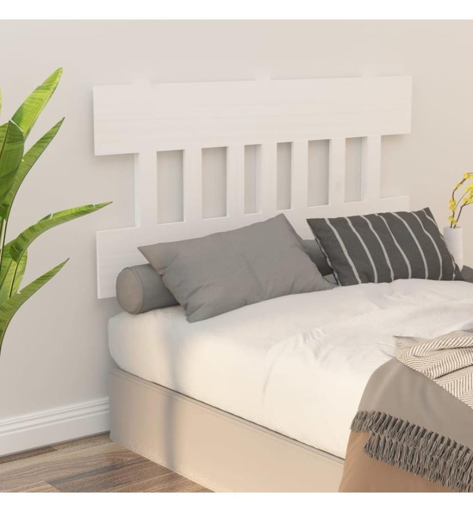 Tête de lit Blanc 183,5x3x81 cm Bois massif de pin