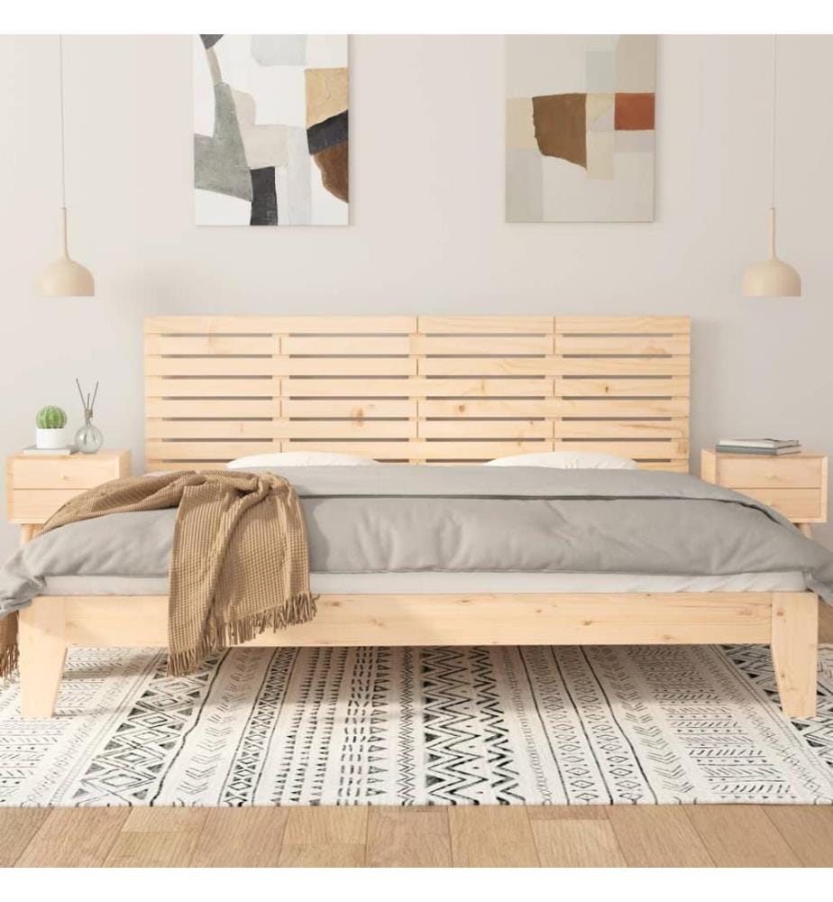 Tête de lit murale 206x3x63 cm Bois massif de pin