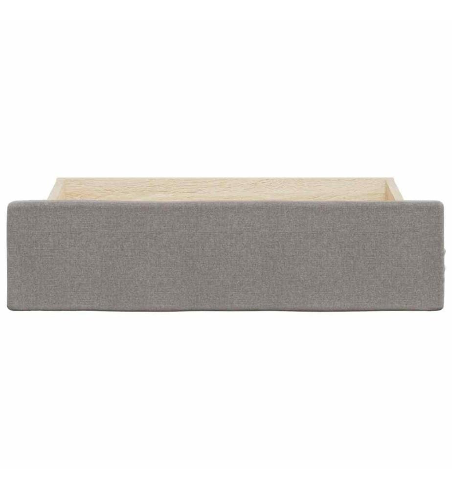 Bettschubladen 2 Stk. Taupe Holzwerkstoff und Stoff