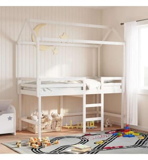 Toit de lit pour enfants 207x95,5x159 cm bois de pin massif
