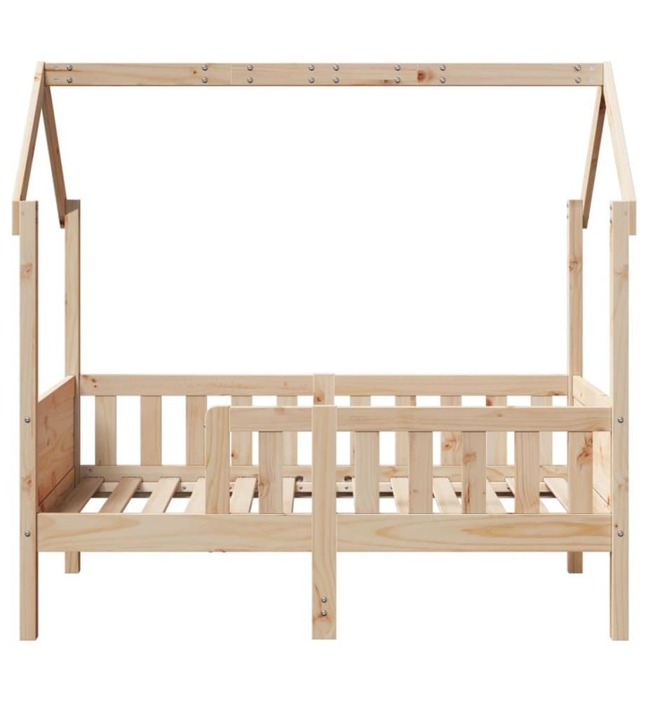 Cadre de lit d'enfants forme de maison sans matelas pin