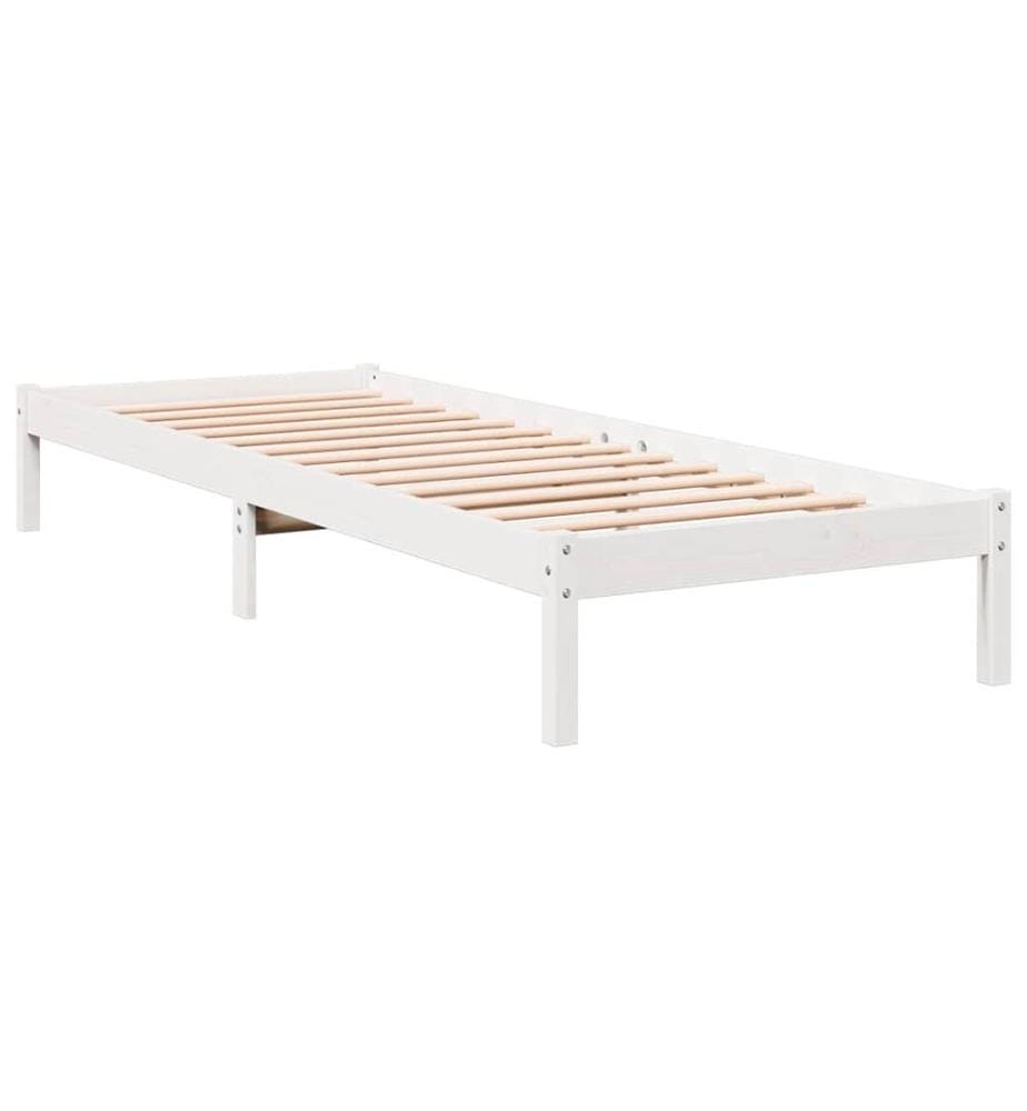 Cadre de lit extra long sans matelas 90x210 cm bois massif pin