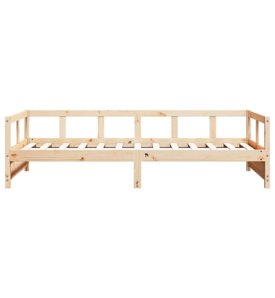 Lit de jour sans matelas naturel 80x200 cm bois pin massif