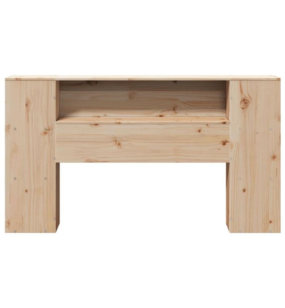 Tête de lit avec rangement 135 cm bois massif de pin