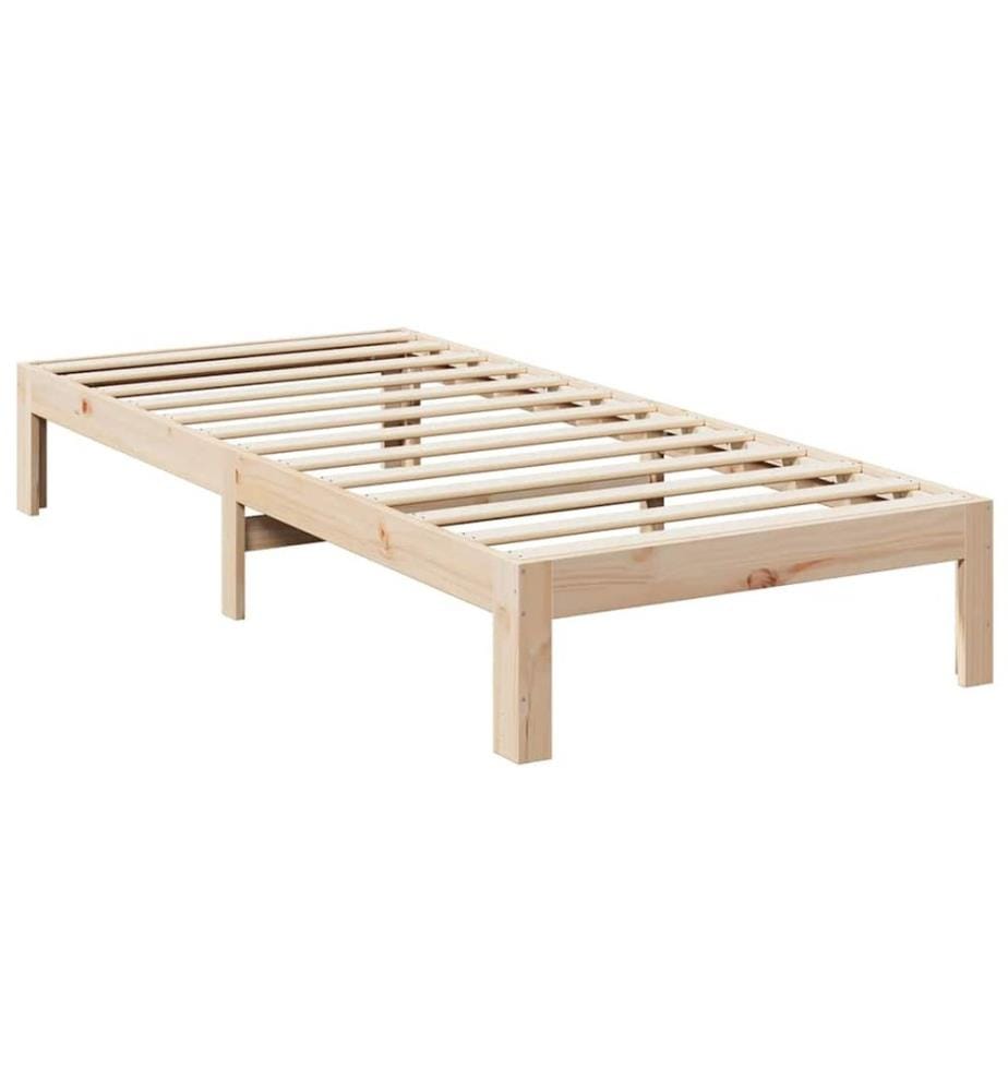 Cadre de lit sans matelas 90x200 cm bois de pin massif