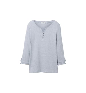 T-Shirt - Offwhite Navy Small Stripe