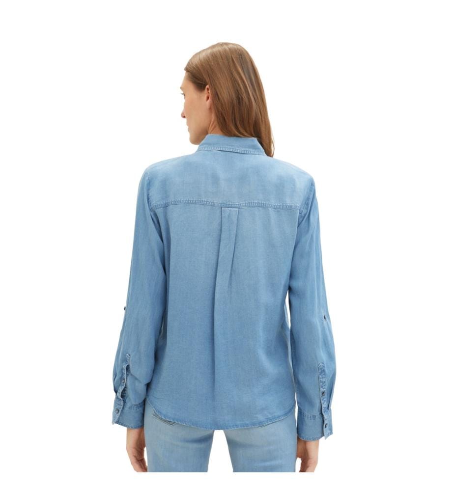 Bluse - Clean Mid Stone Blue Denim