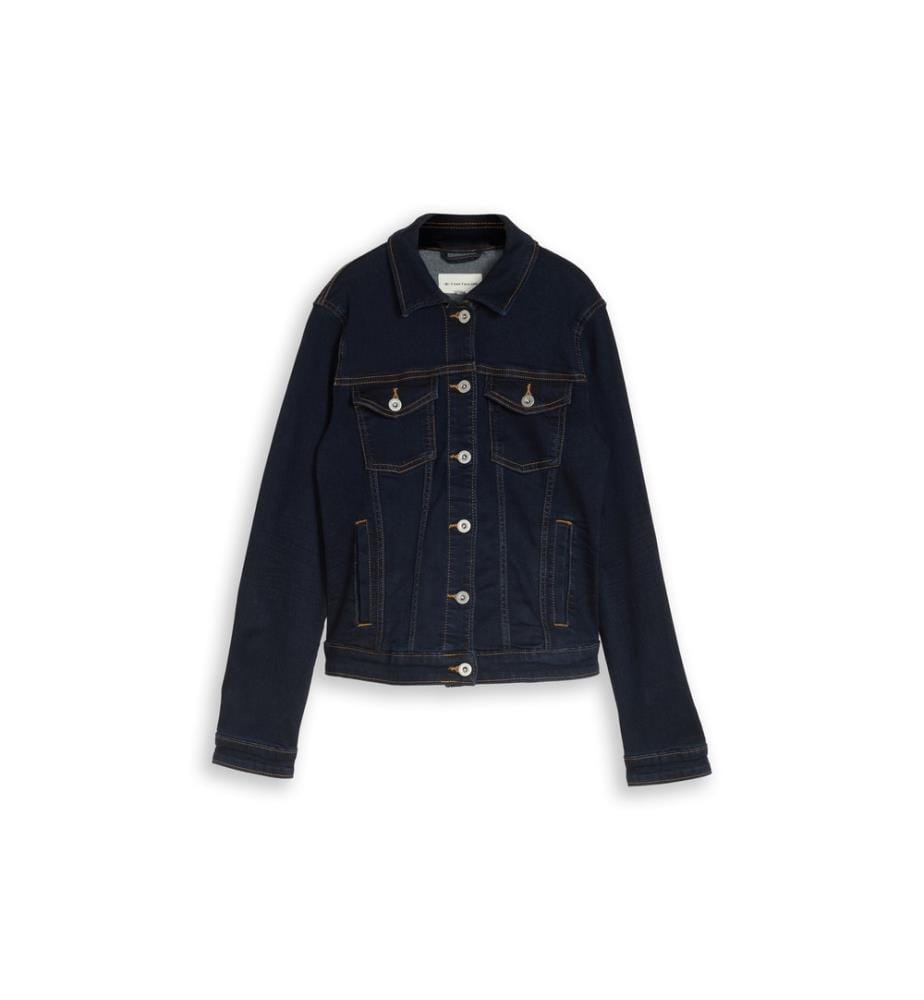Giacca - Denim blu pulito e risciacquato