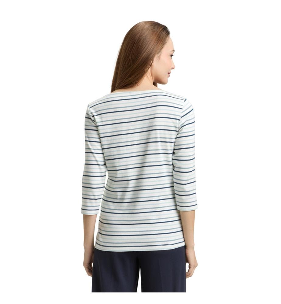 Langarm-T-Shirt – Bunte Streifen Blue Haze